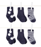 Little Giraffe Box of Socks 6 Pairs Gift Set - Dot/Solid/Stripe 2 Pairs Each